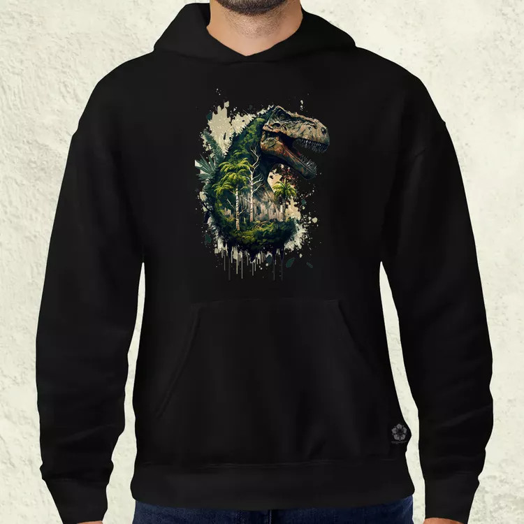 T-rex dzsungelben v1 férfi pulóver