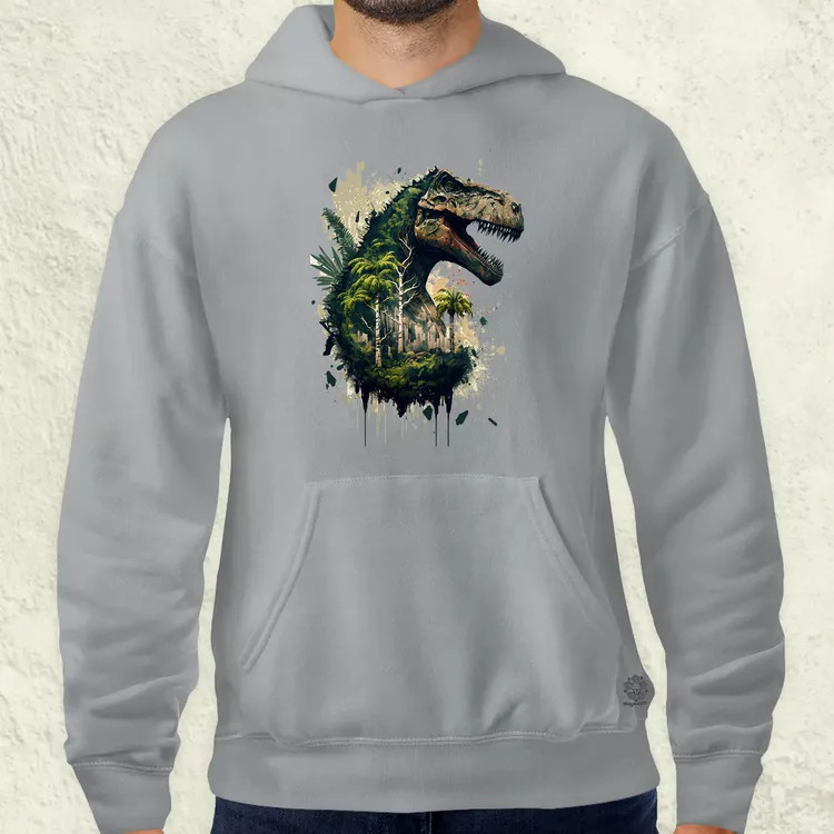 T-rex dzsungelben v1 férfi pulóver