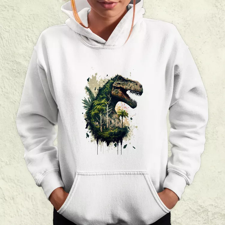 T-rex dzsungelben v1 női pulóver