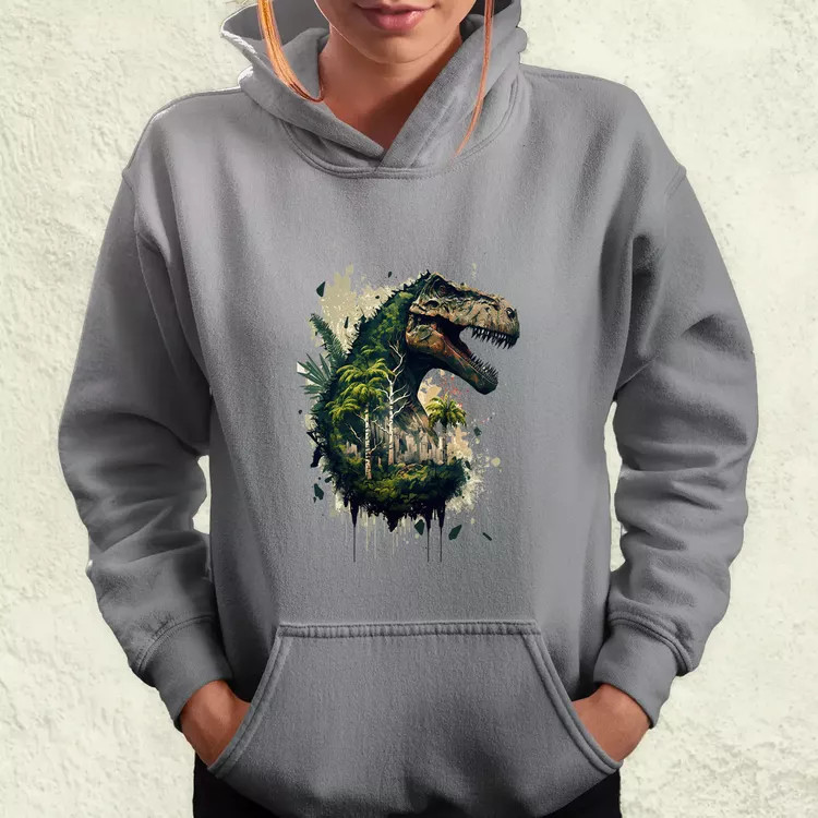 T-rex dzsungelben v1 női pulóver