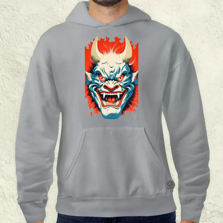 Hannya maszk fantázia v1 férfi pulóver