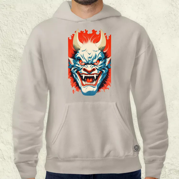Hannya maszk fantázia v1 férfi pulóver
