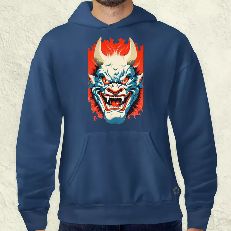 Hannya maszk fantázia v1 férfi pulóver