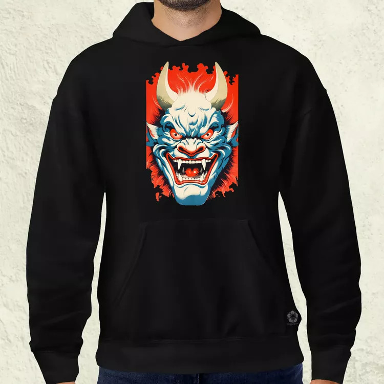 Hannya maszk fantázia v1 férfi pulóver