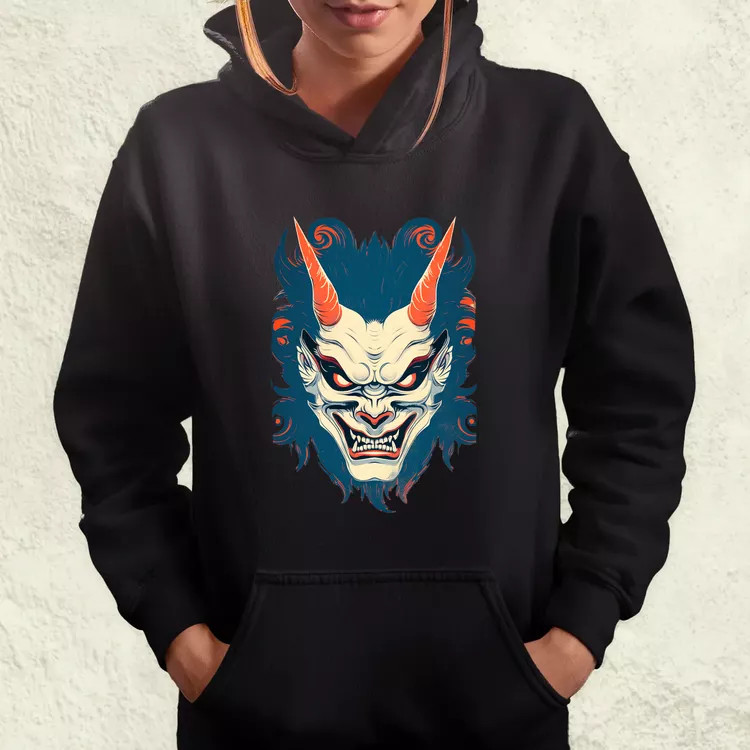 Hannya maszk fantázia v3 női pulóver