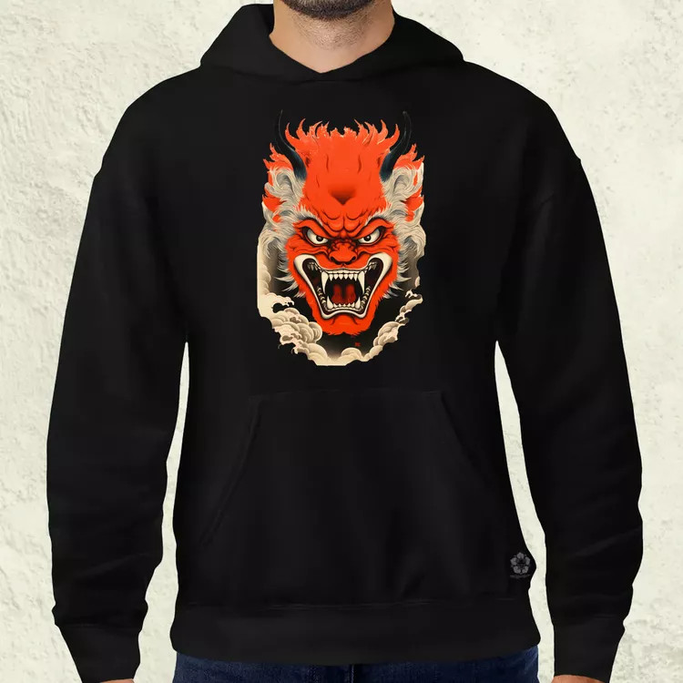 Hannya maszk fantázia v4 férfi pulóver