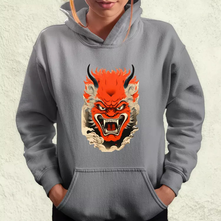 Hannya maszk fantázia v4 női pulóver