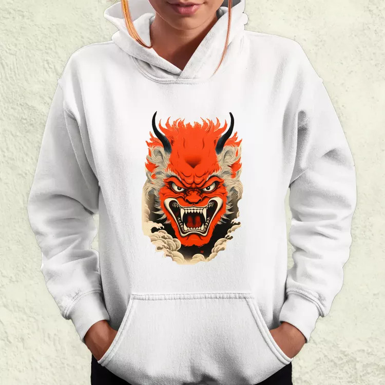 Hannya maszk fantázia v4 női pulóver