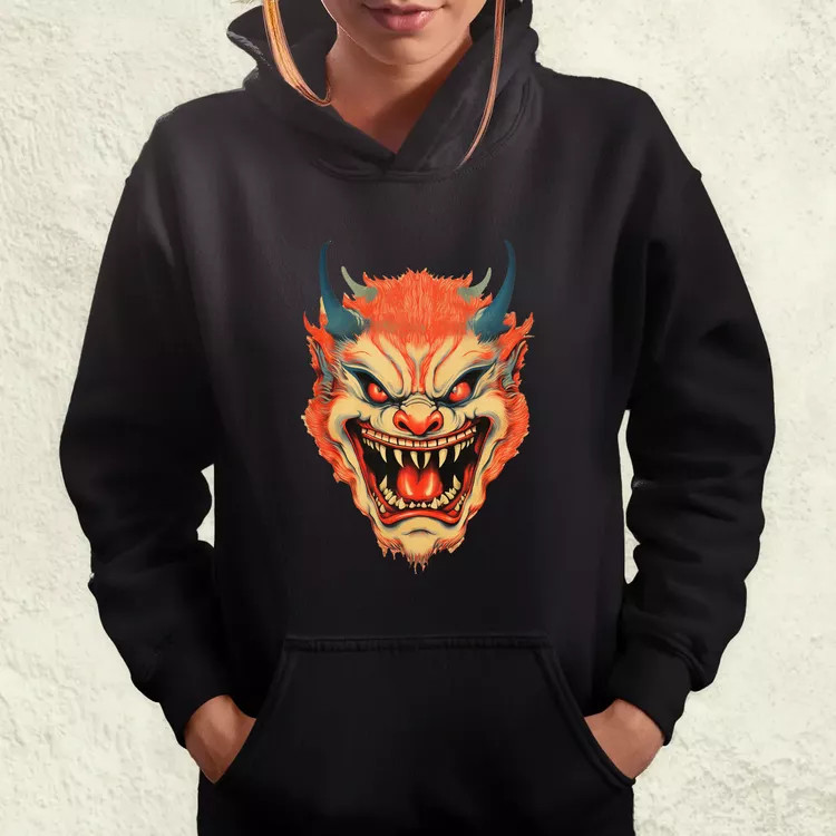 Hannya maszk fantázia v5 női pulóver
