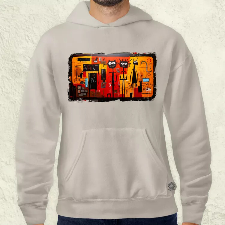 Basquiat Párban v1 férfi pulóver