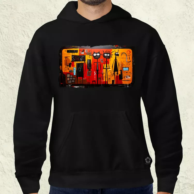 Basquiat Párban v1 férfi pulóver