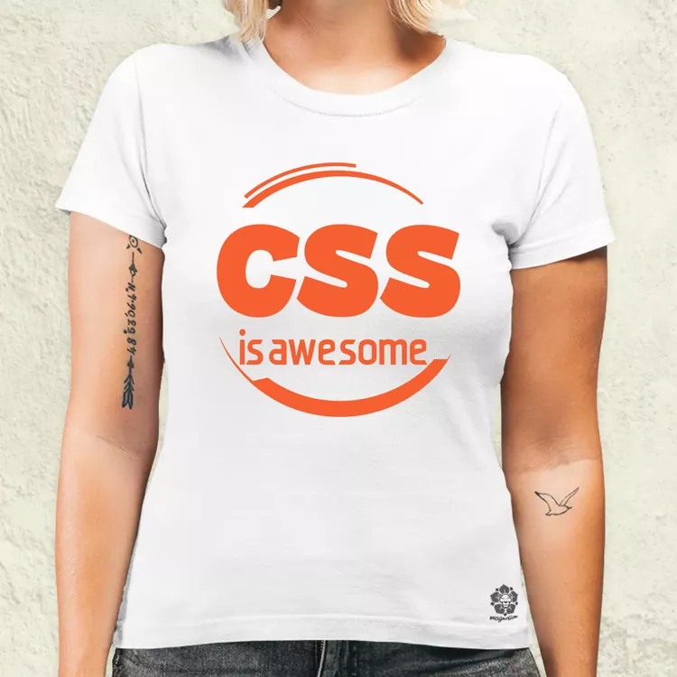 CSS is awesome v10 női póló