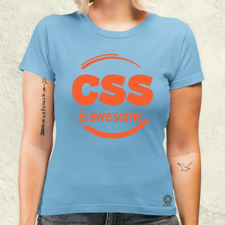 CSS is awesome v10 női póló