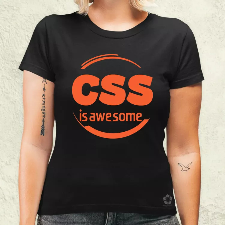 CSS is awesome v10 női póló