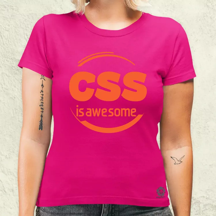 CSS is awesome v10 női póló