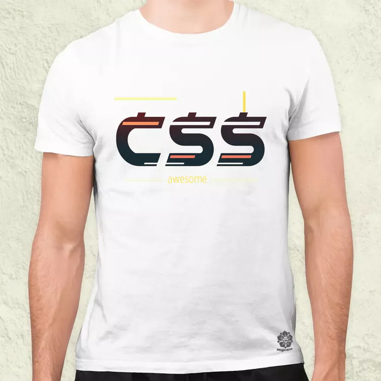 CSS is awesome v2 férfi póló
