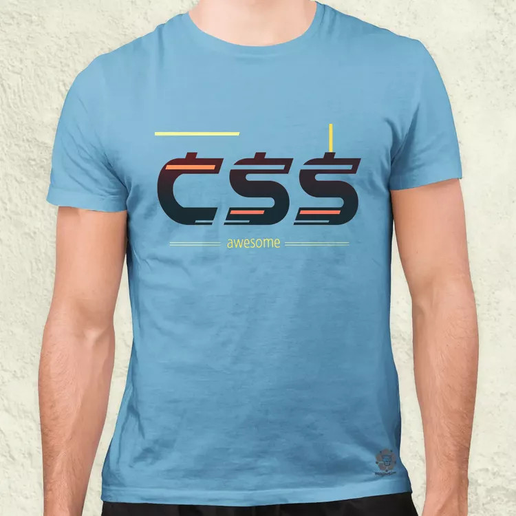 CSS is awesome v2 férfi póló