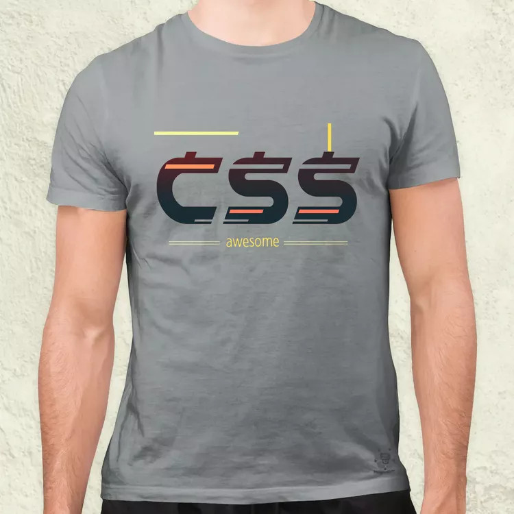CSS is awesome v2 férfi póló