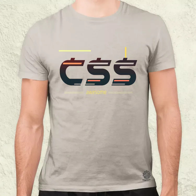 CSS is awesome v2 férfi póló
