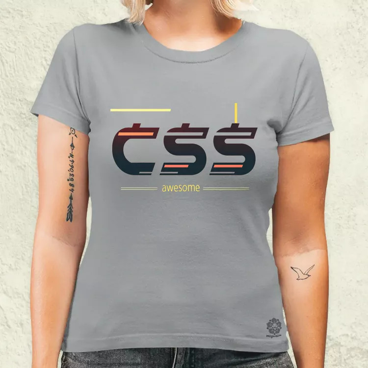 CSS is awesome v2 női póló