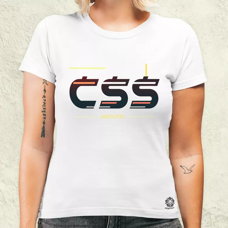 CSS is awesome v2 női póló