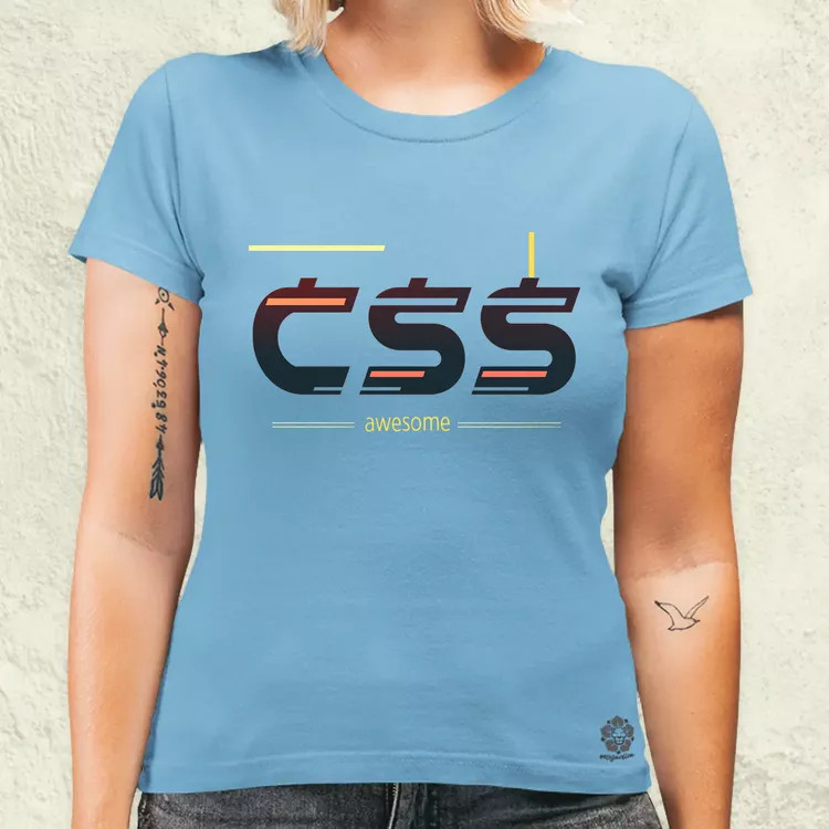 CSS is awesome v2 női póló