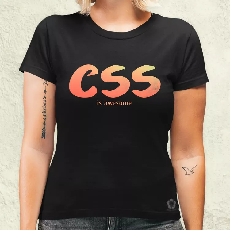 CSS is awesome v6 női póló