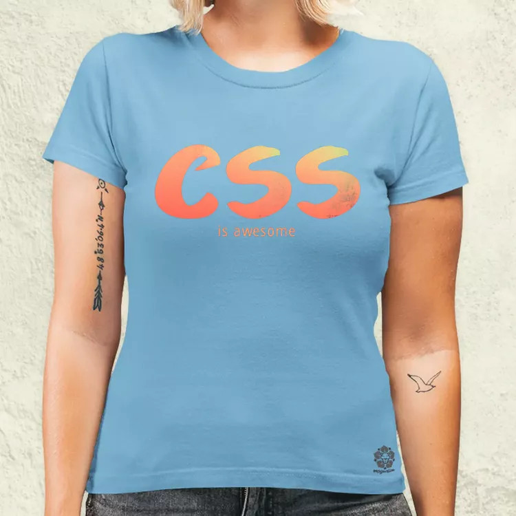 CSS is awesome v6 női póló