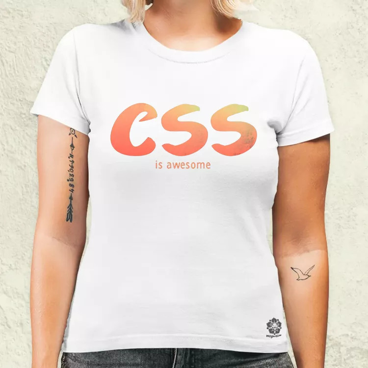 CSS is awesome v6 női póló