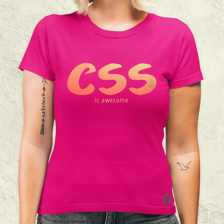 CSS is awesome v6 női póló