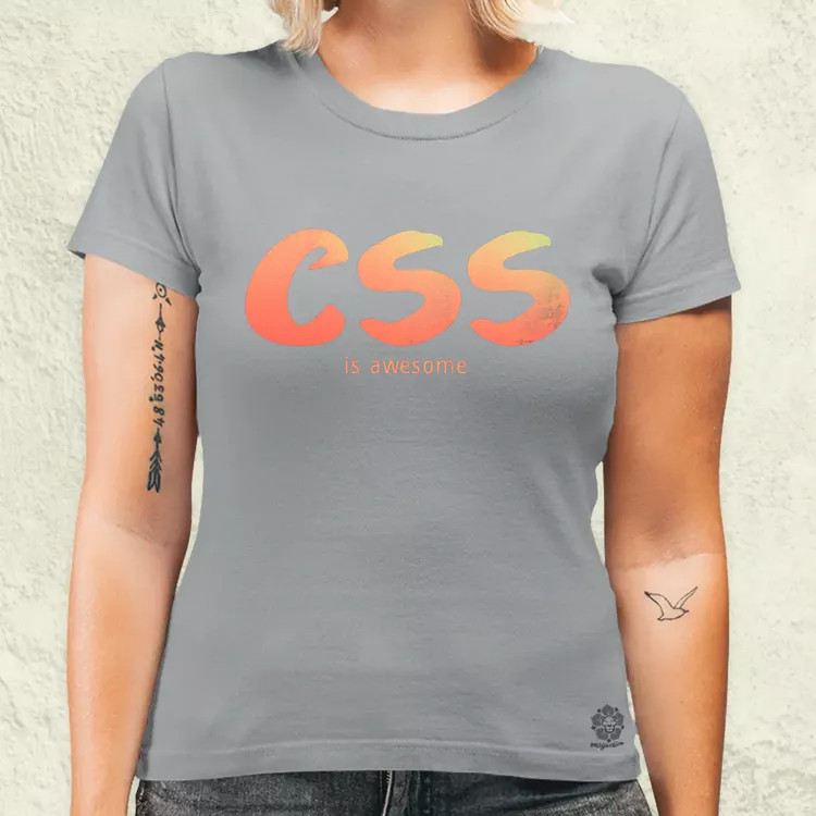 CSS is awesome v6 női póló