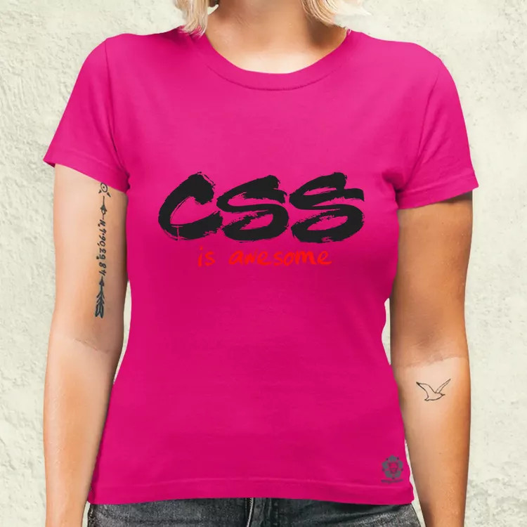 CSS is awesome v7 női póló
