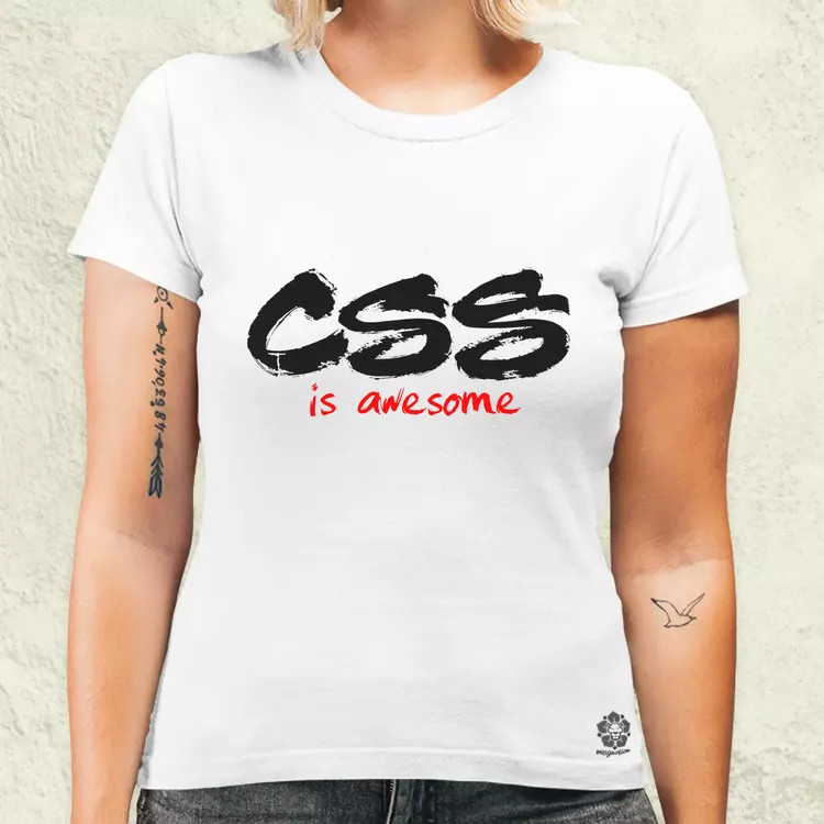 CSS is awesome v7 női póló