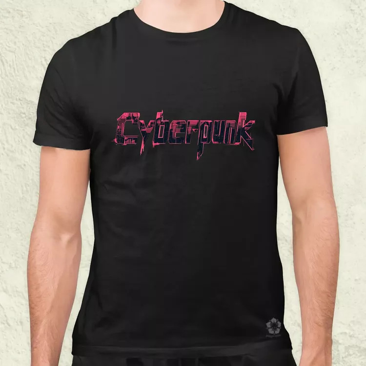 Cyberpunk v14 férfi póló