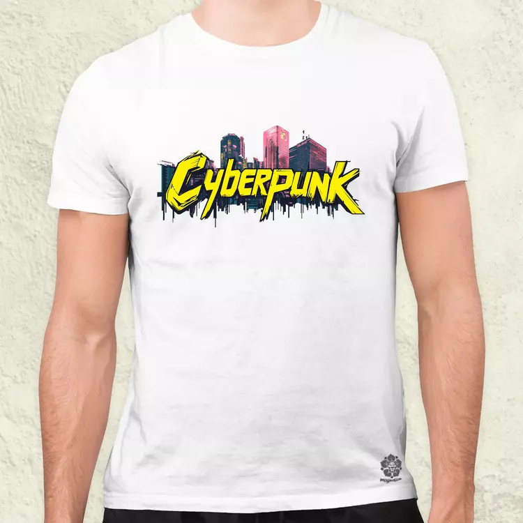 Cyberpunk v40 férfi póló