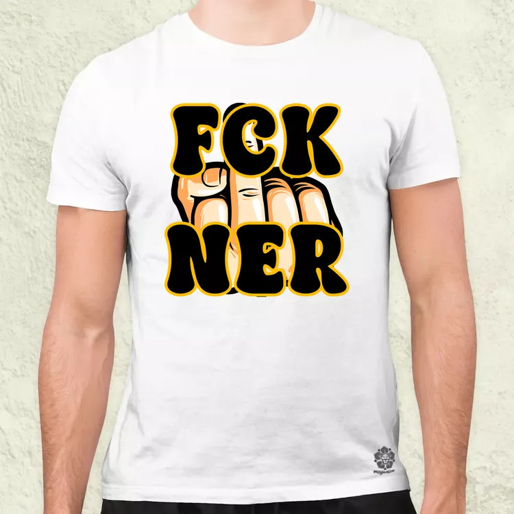 FCK Ner fekete férfi póló