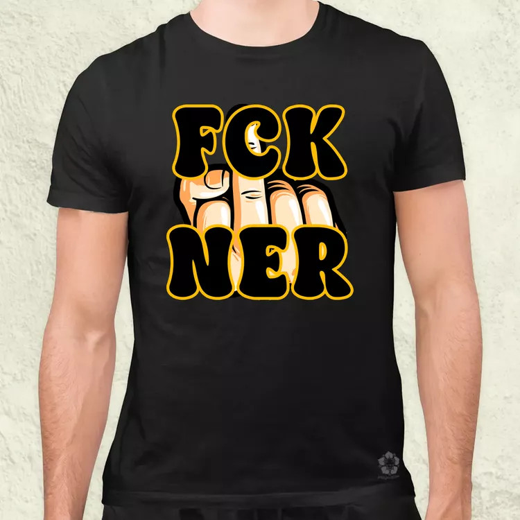 FCK Ner fekete férfi póló