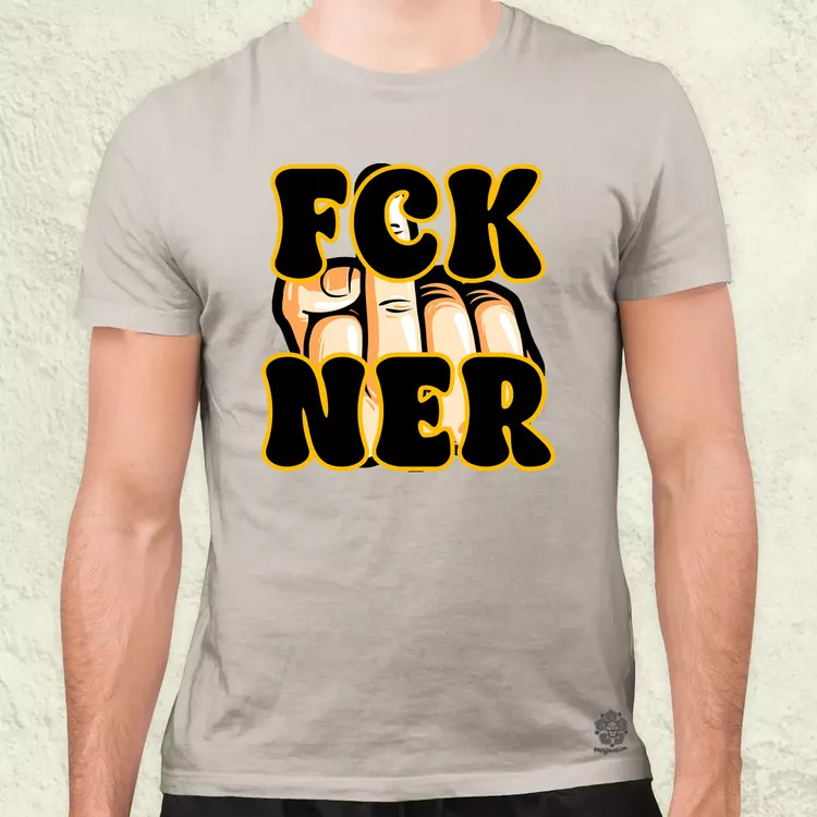 FCK Ner fekete férfi póló
