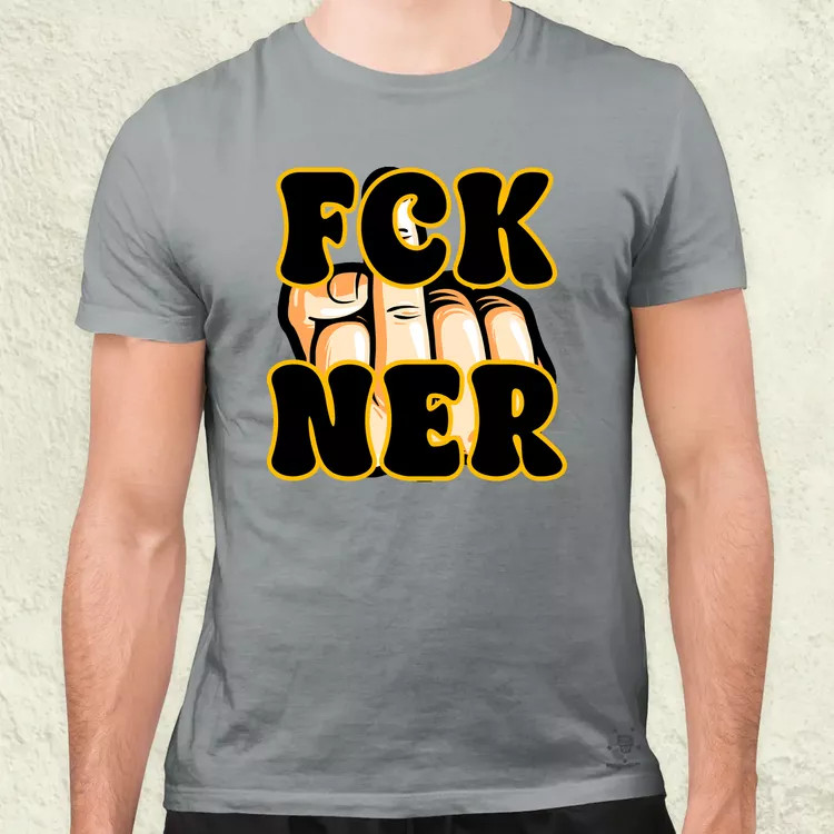 FCK Ner fekete férfi póló