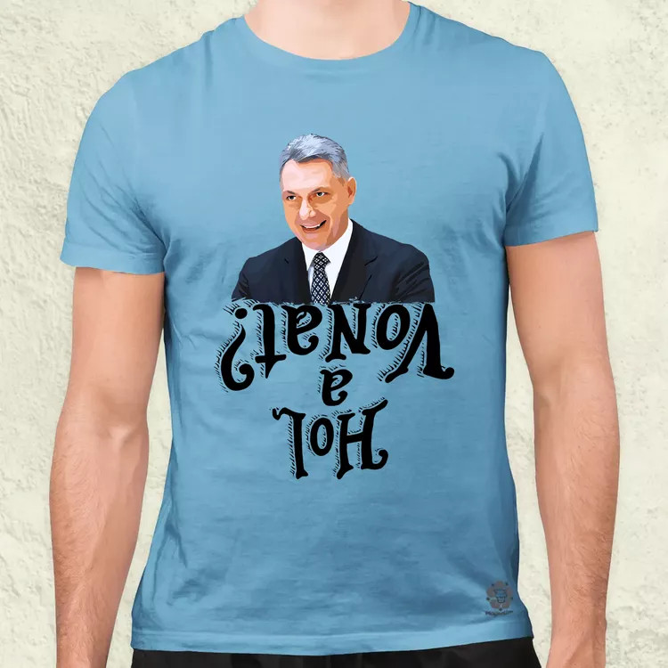 Hol a vonat? férfi póló