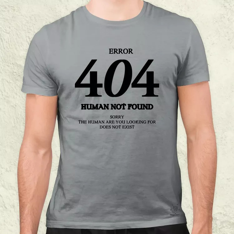 Human not found fekete férfi póló