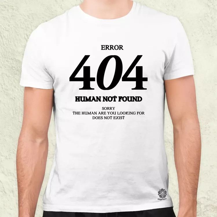 Human not found fekete férfi póló
