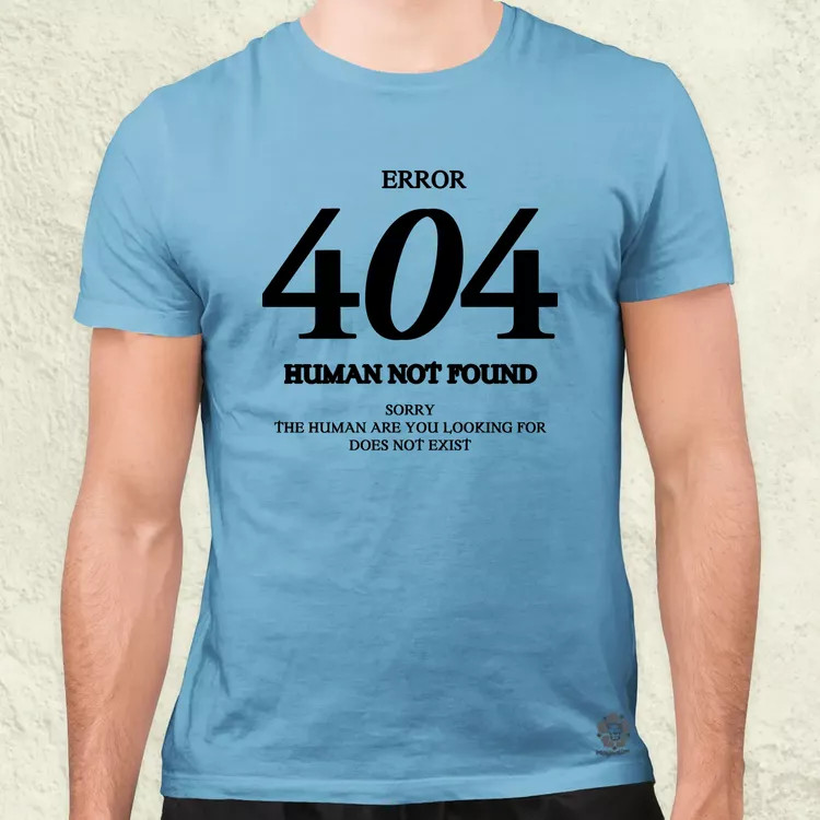 Human not found fekete férfi póló