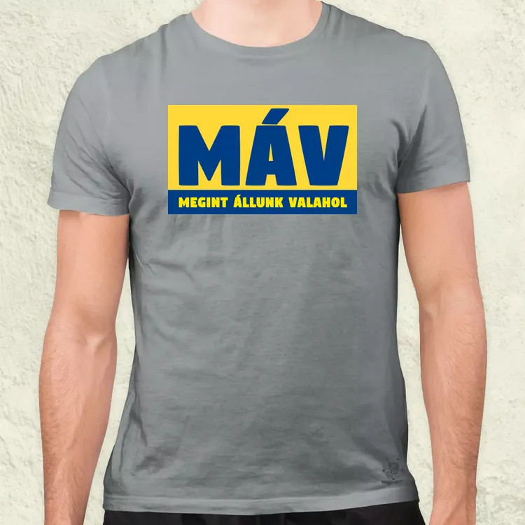 MÁV színes férfi póló