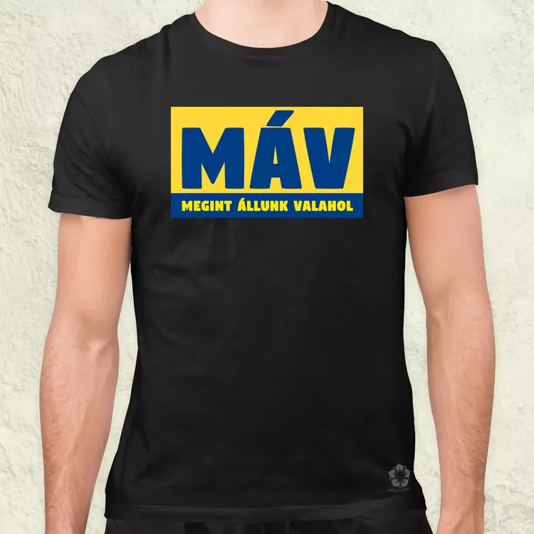 MÁV színes férfi póló