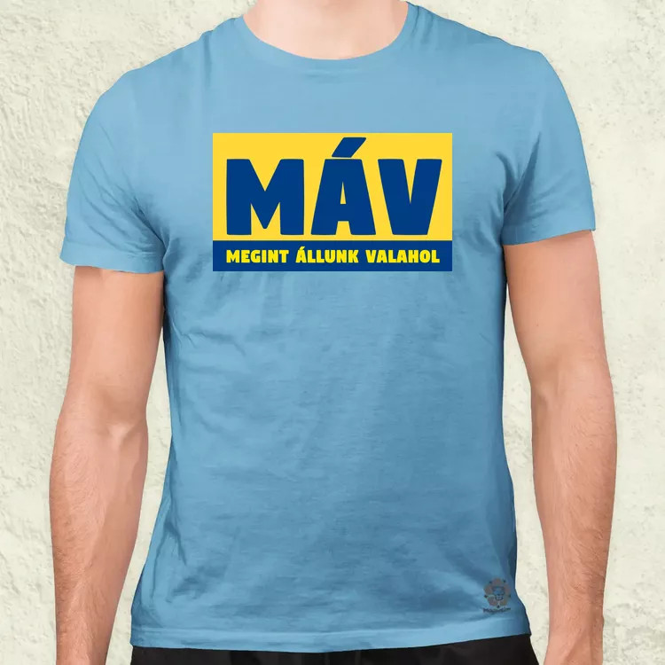 MÁV színes férfi póló
