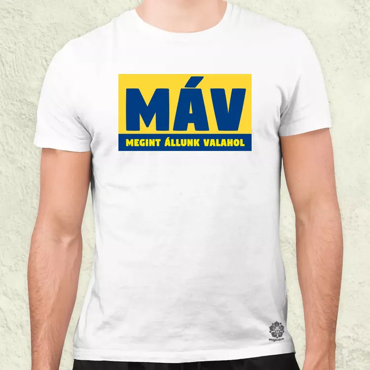 MÁV színes férfi póló