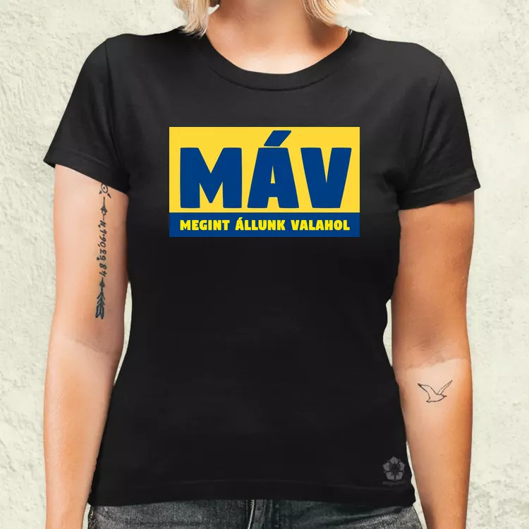 MÁV színes női póló