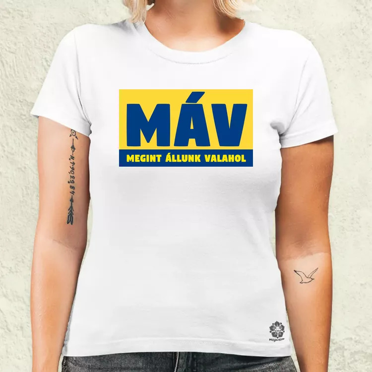 MÁV színes női póló
