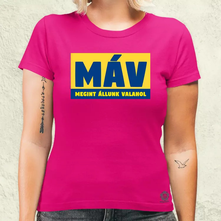 MÁV színes női póló